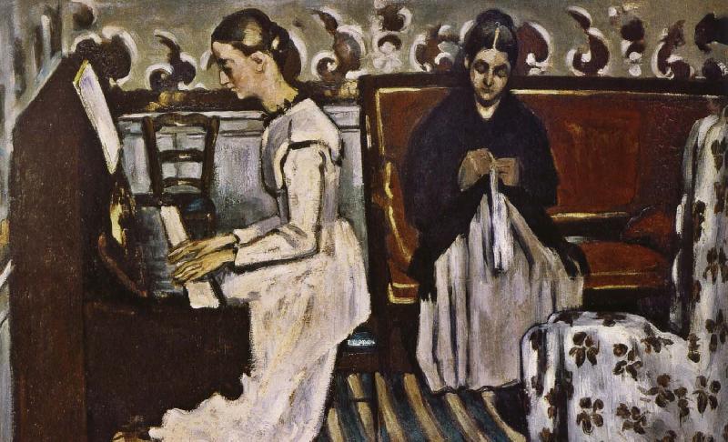 Paul Cezanne playing oil painting image